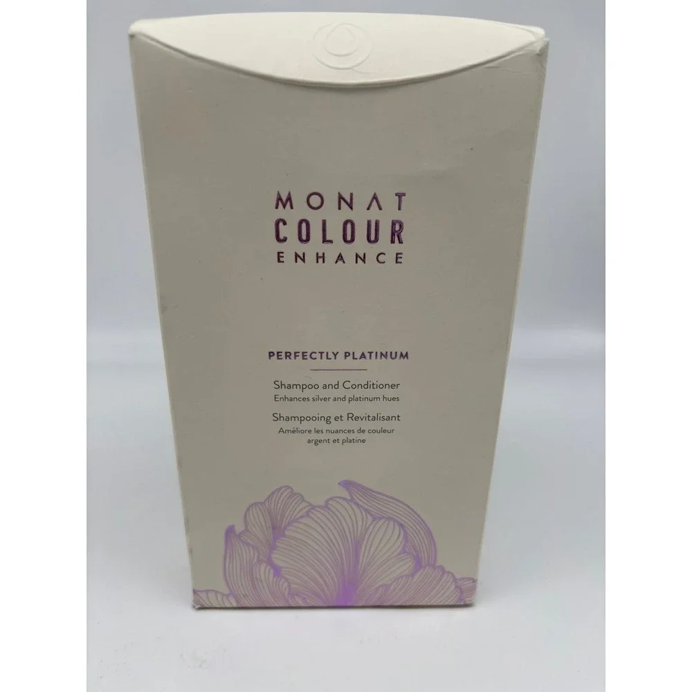 NIB Monat Colour Enhance Hair Perfectly Platinum Shampoo 8 oz & Conditioner 6 oz